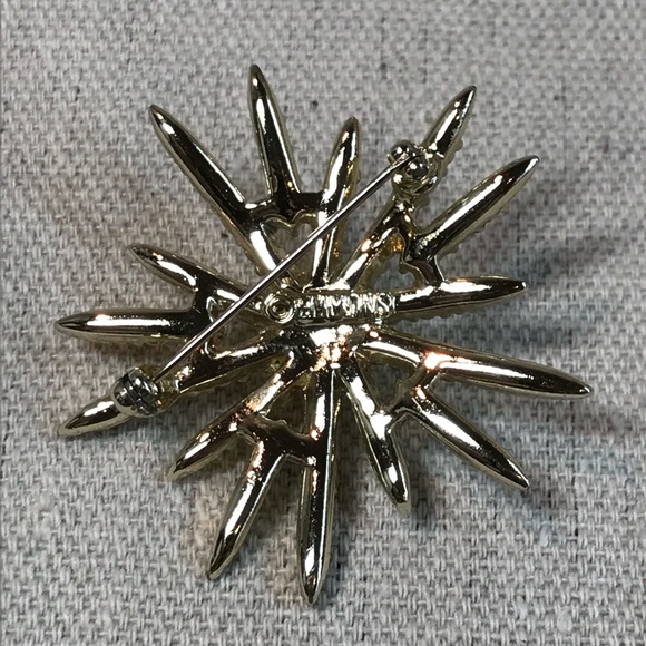 SIGNED Emmons Sunburst Brooch & Earrings Set - Picture 4 of 8